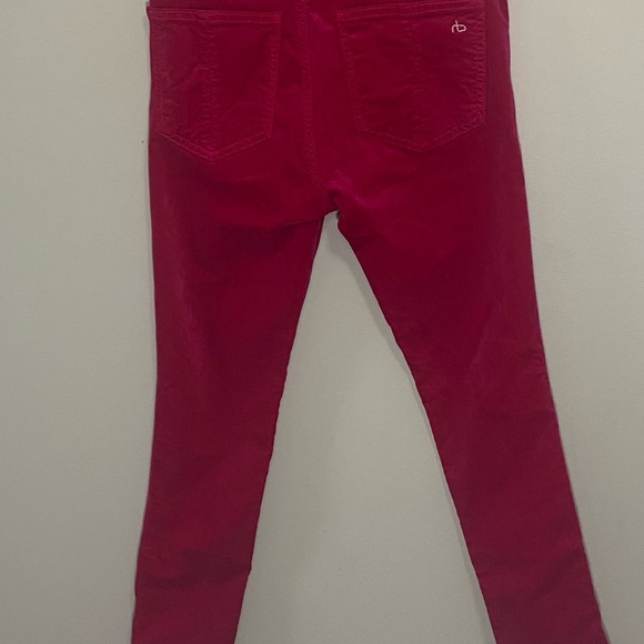 Rag & Bone Women High Rise Red Velvet Skinny Jeans size 25.Excellent Condition - Picture 4 of 13
